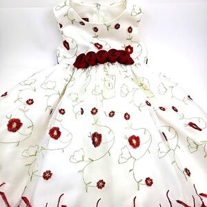 Princess Faith Baby Dress Size 3T Girls Toddlers Roses Sleeveless Formal Zipper